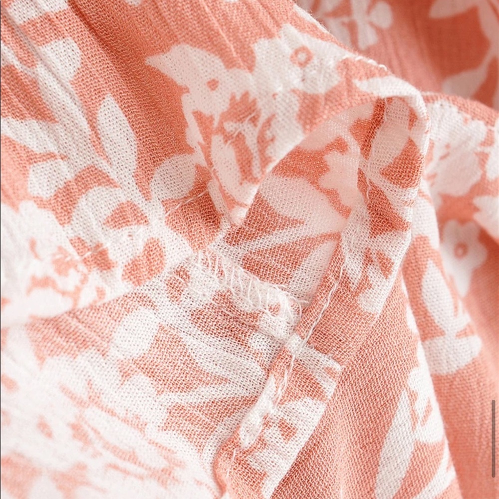 Ruffle Floral Long Sleeve Boho Gypsy Dress pink - Picture 4 of 14